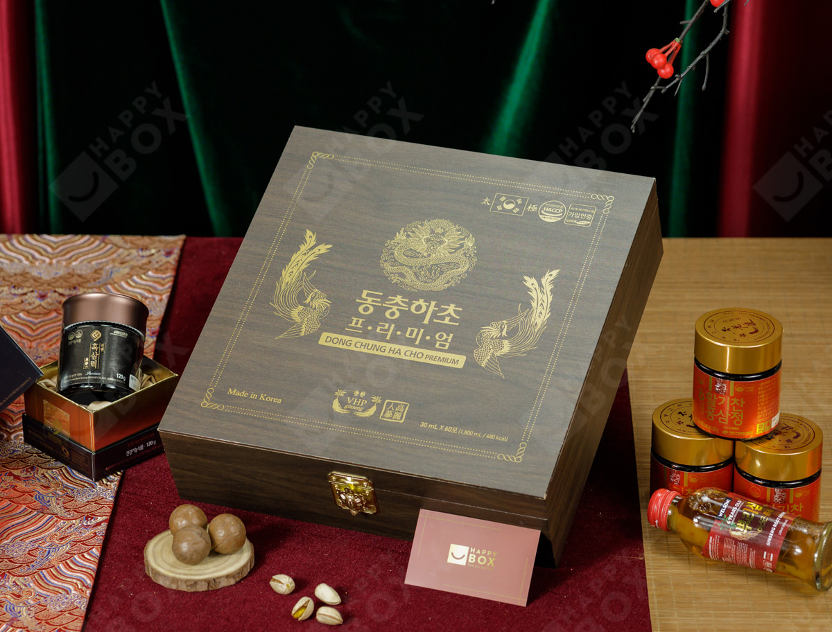 Đông trùng hạ thảo Daedong Happybox (Hộp gỗ 60 gói 30ml)