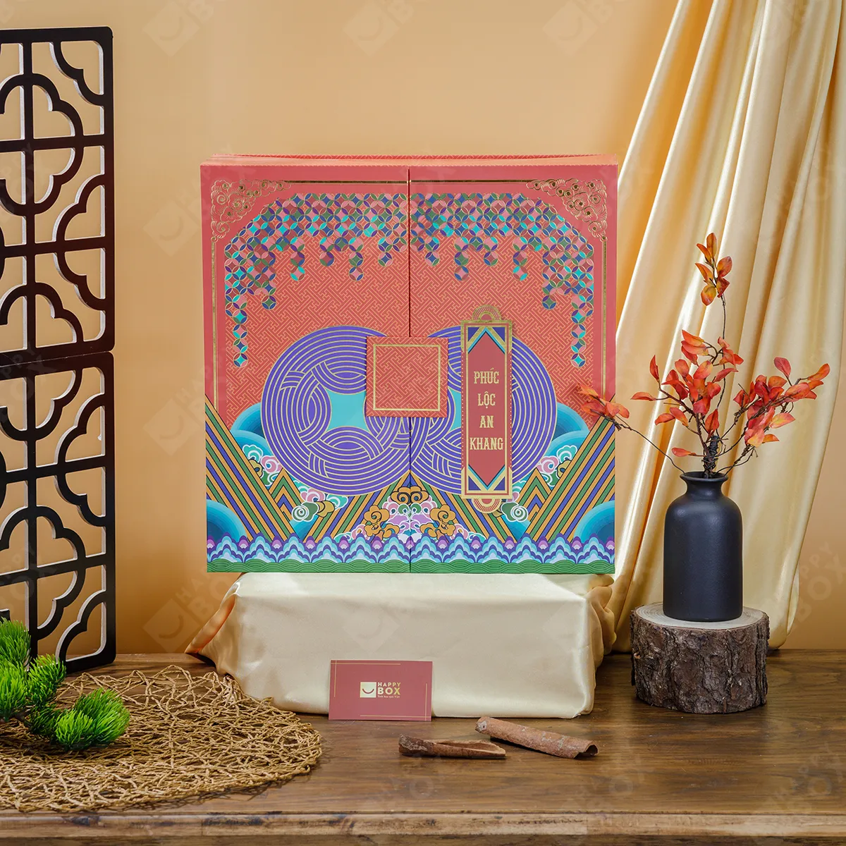 Hộp Quà Tết cao cấp Happybox HPH356 Hộp Quà Tết cao cấp Happybox HPH356