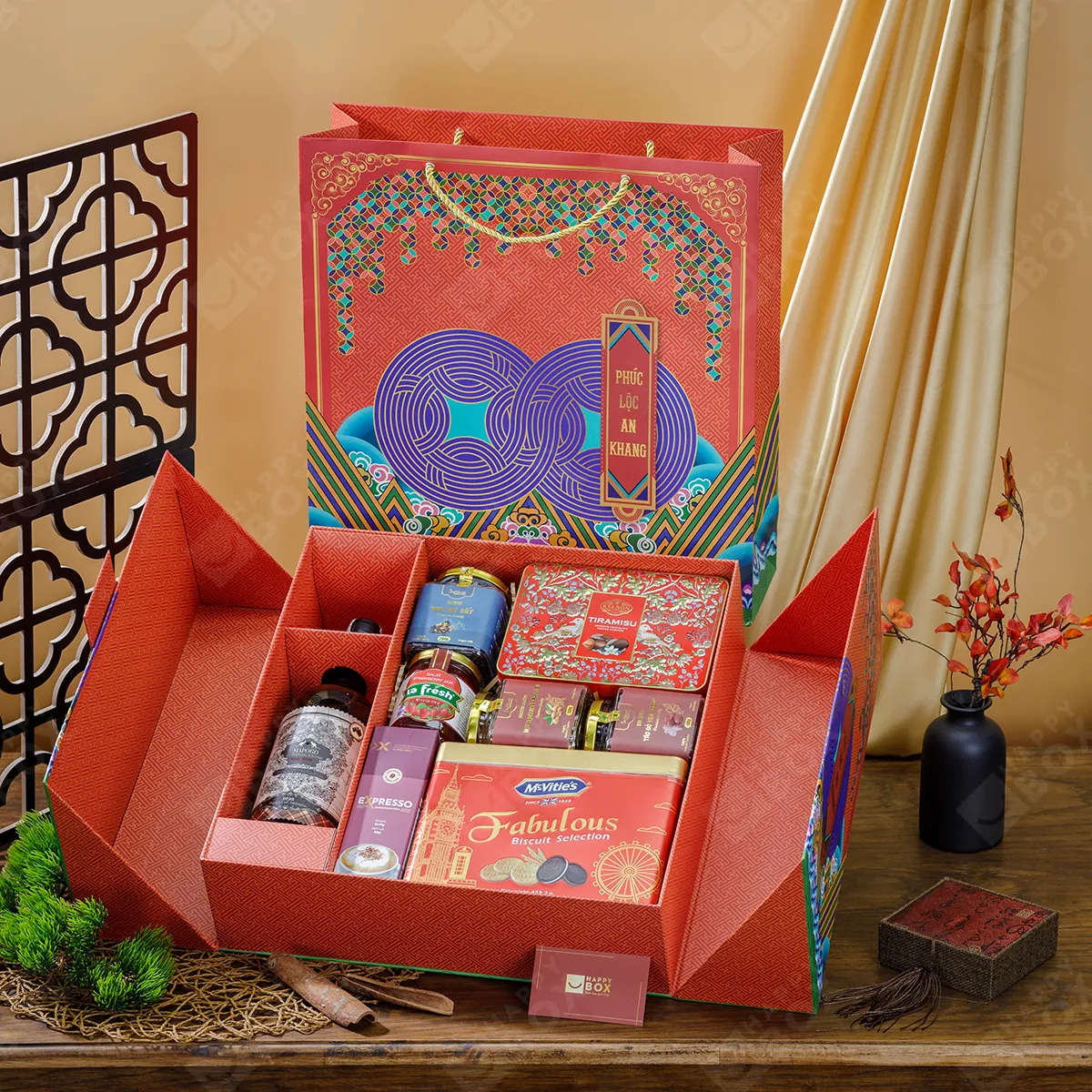 Hộp Quà Tết cao cấp Happybox HPH356