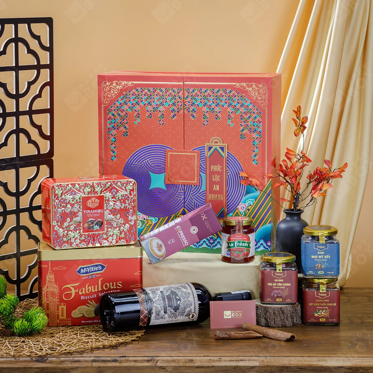 Hộp Quà Tết cao cấp Happybox HPH356 Hộp Quà Tết cao cấp Happybox HPH356